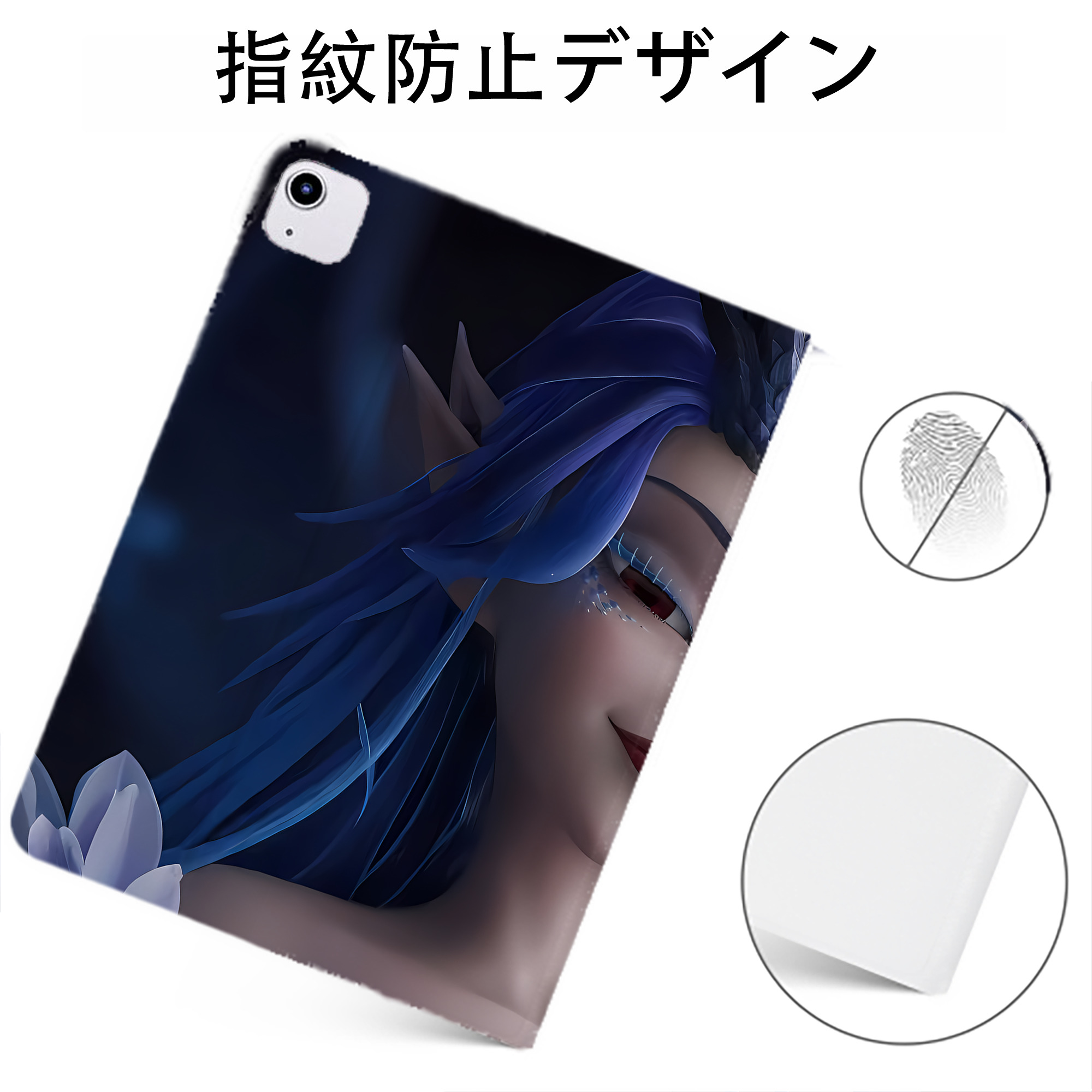 （画像用） Ne Zha 2 ナタ 魔童の大暴れ IPadケース ペンホルダー付き ブックスタイルデザイン